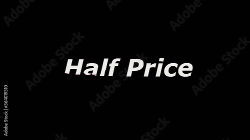 Sale promotion message with glitch effect animation for sale promotion advertising	