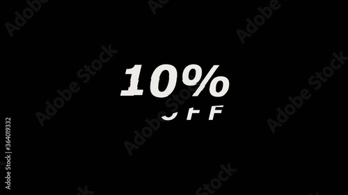 Sale promotion message with glitch effect animation for sale promotion advertising	