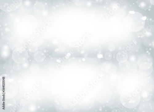 Gray abstract background with white snowflakes bokeh blurred beautiful shiny light  use illustration Valentine Christmas new year wallpaper backdrop and texture your product.  