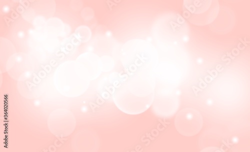 Pink pastel abstract background with white bokeh blurred beautiful shiny light, use illustration card weeding Valentine Christmas new year wallpaper backdrop and texture your product. 