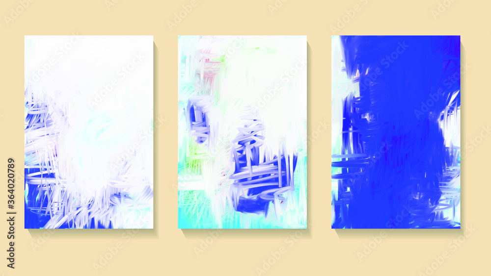 Abstract background template with oil paint vector.