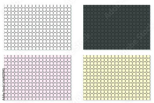 background design patterns, with many shapes such as squares, circles, triangles and stripes, in full color