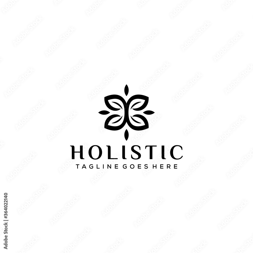 Creative modern abstract holistic sign logo design