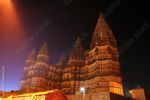 Bild auf Leinwand Beautiful view of chaturbhuj temple, Orchha, Madhya Pradesh, India