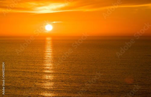Sunset at the Pacific ocean, San Diego, California