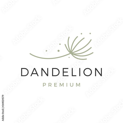 dandelion leaf logo vector icon illustration