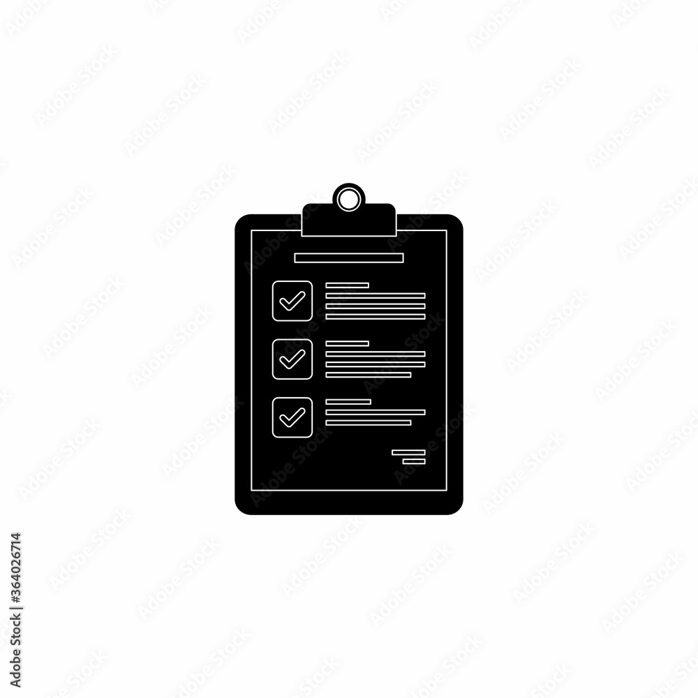 Checklist - White Outline icon vector isolated. Flat style vector illustration. Checklist - White Outline icon vector isolated. Flat style vector illustration.