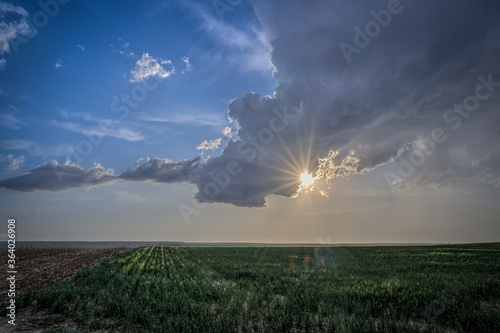 Sun Flares and Storms on the Great Plains in the Summer