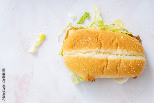 A chicken burger