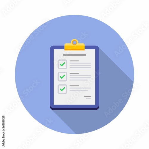 Checklist icon vector isolated. Flat style vector illustration.