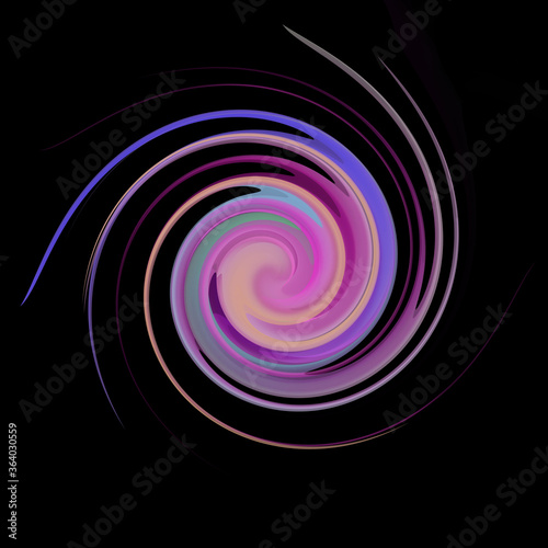 Spot, loop, rainbow, mixed colors. Beautiful graphic abstraction. Logo design element, flyer, presentation, gift card, poster on the wall, landing page, cover, banner, social networks.