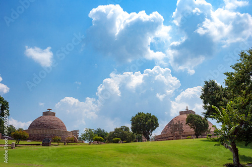 The Great Sanchi Stupa, Buddhist Architecture at sanchi, Madhya Pradesh, India