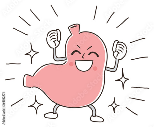 胃の健康 キャラクターのイラスト