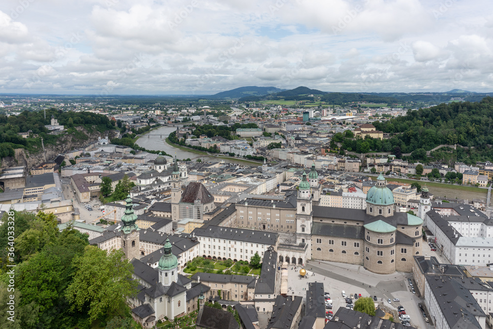 Fototapeta premium City view of Salzburg. Salzburg architecture landscape. Austria