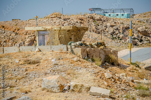 Camouflaged IDF observation point on Mount Hermon, Israel