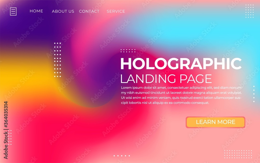 Fototapeta premium modern abstract liquid color background. dynamic textured geometric elements design. Holographic style can be used on posters,banner,web and any more