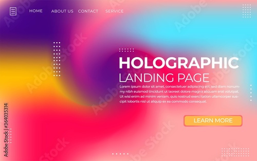 modern abstract liquid color background. dynamic textured geometric elements design. Holographic style can be used on posters,banner,web and any more