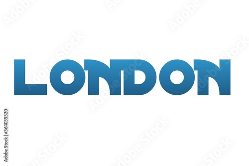 LONDON name illustration. London city name in bold font. London name digital art/illustration. 