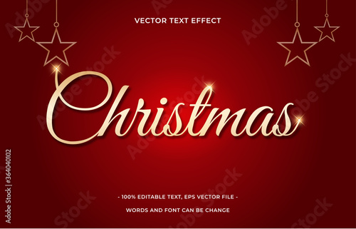Christmas editable text effect