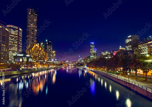 Melbourne City as dusk