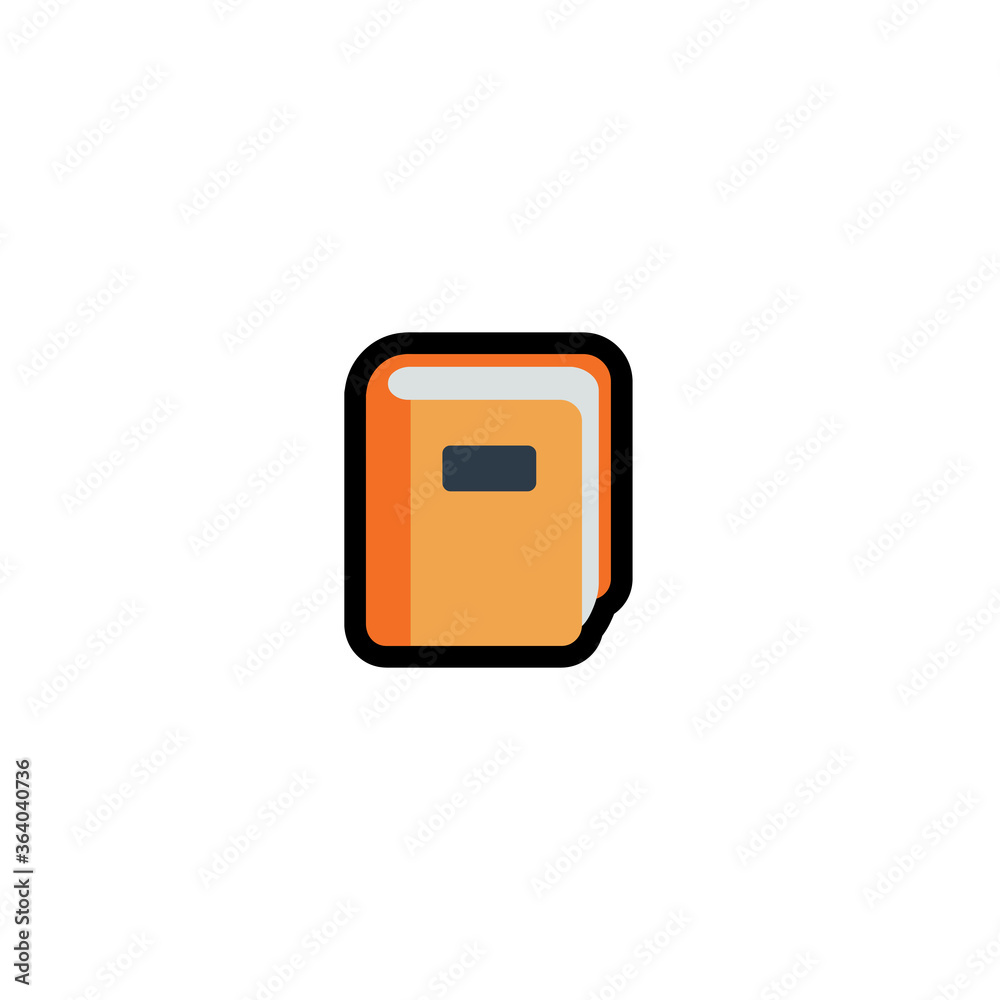 Book vector flat icon. Isolated book cover illustration Book vector flat icon. Isolated book cover illustration