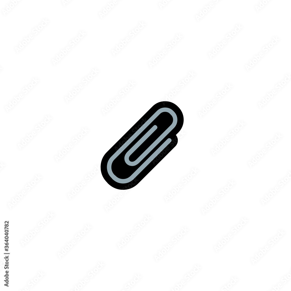 Paperclip vector icon. Isolated paper clip illustration Paperclip vector icon. Isolated paper clip illustration