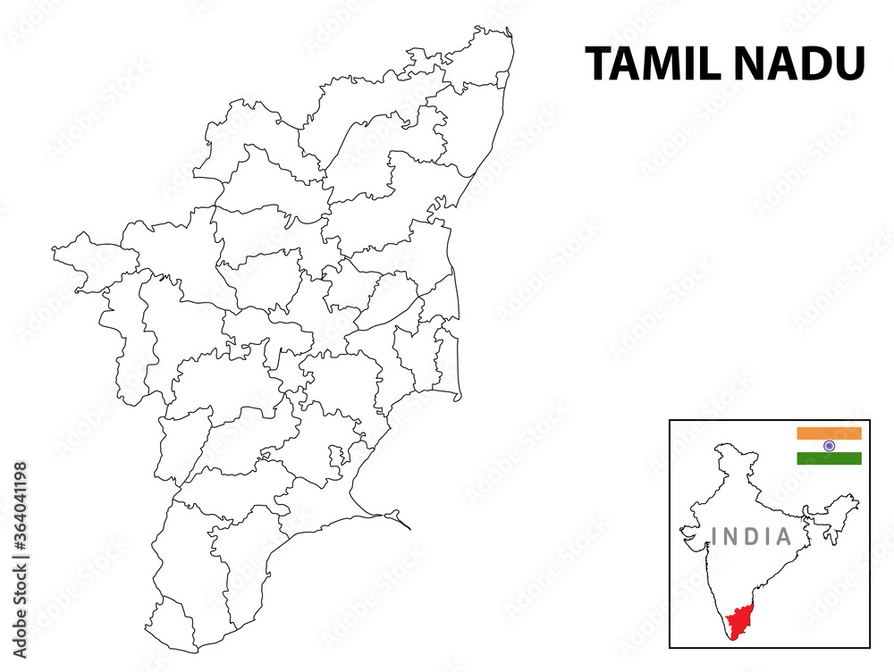 New map of tamilnadu