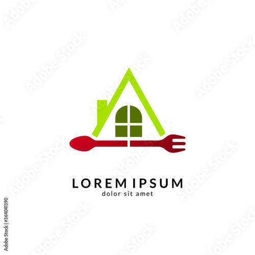 Kitchen, spoon and fork, dining restaurant, food and cafe logo vector. Culinary food symbol/icon design template