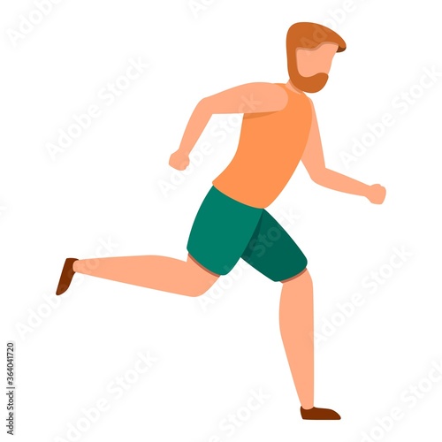 Exercise morning running icon. Cartoon of exercise morning running vector icon for web design isolated on white background