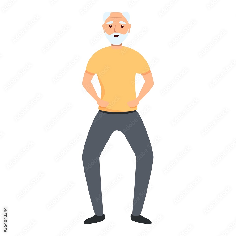 Fototapeta premium Workout senior icon. Cartoon of workout senior vector icon for web design isolated on white background