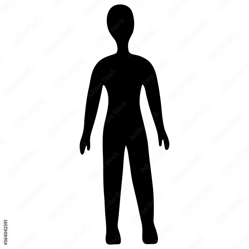 Silhouette of a man. Vector illustration. Outline on an isolated background. Front view. Pattern in the shape of a man. Full height figures. Anonymous character. Body anatomy. Flat style. Unknown. Silhouette of a man. Vector illustration. Outline on an isolated background. Front view. Pattern in the shape of a man. Full height figures. Anonymous character. Body anatomy. Flat style. Unknown.