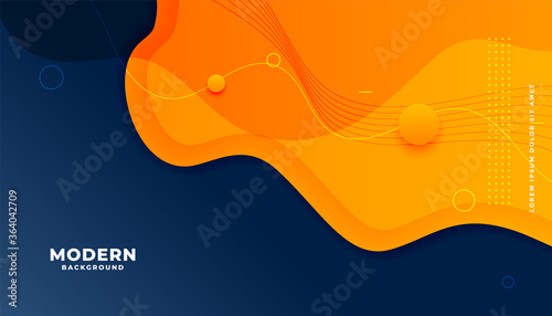 stylish yellow and blue fluid gradient background design
