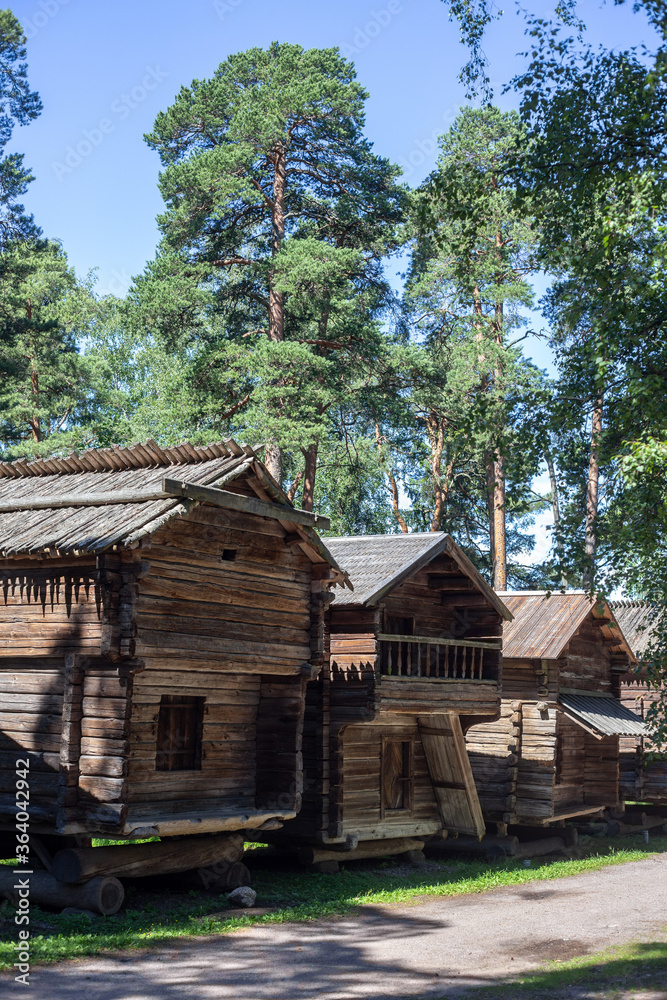 Seurasaari Open-Air Museum a district in Helsinki, Finland, which consists of old, mainly wooden buildings transplanted from elsewhere in Finland and placed in the dense forest landscape of the island