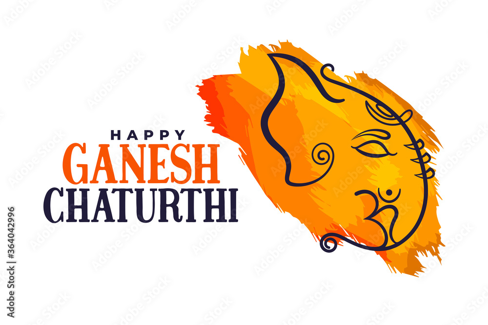 happy ganesh chaturthi indian festival poster design