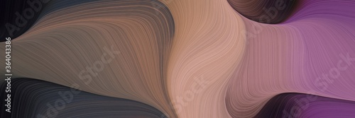 modern decorative curves header design with pastel brown, very dark blue and rosy brown colors. can be used as poster, card or background graphic