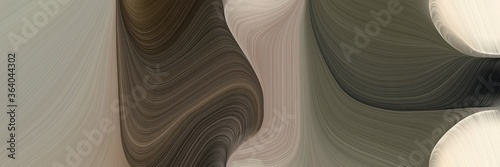 dynamic colorful waves design with dim gray, light gray and very dark green colors. can be used as poster, card or background graphic © Eigens