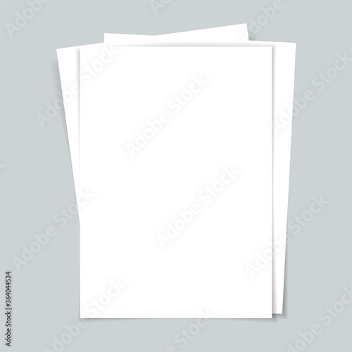 Several documents. Sheets of paper. Vector illustration.
