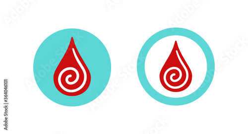 Blood coagulation (clotting) icon - blood changes from liquid to gel process - isolated vector symbol medical purposes (drugs, medicals, vitamins)