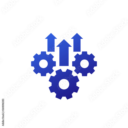 Operational excellence or production growth icon