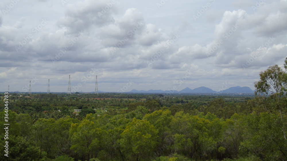 Fototapeta premium clouds over the forest