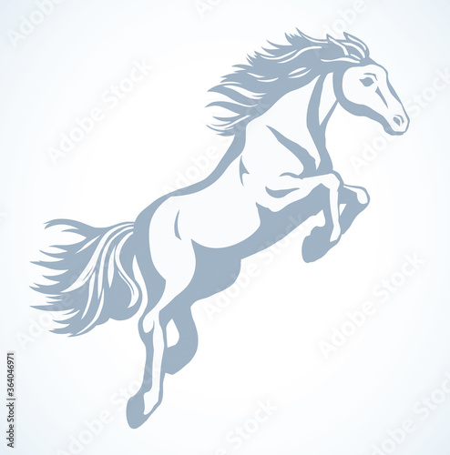 Galloping horse. Vector drawing icon