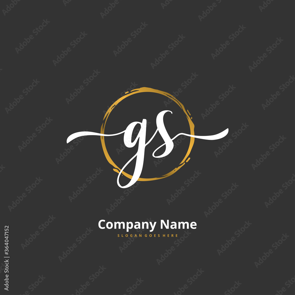 G S GS Initial handwriting and signature logo design with circle. Beautiful design handwritten logo for fashion, team, wedding, luxury logo. G S GS Initial handwriting and signature logo design with circle. Beautiful design handwritten logo for fashion, team, wedding, luxury logo.
