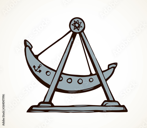 Swing ship. Vector drawing
