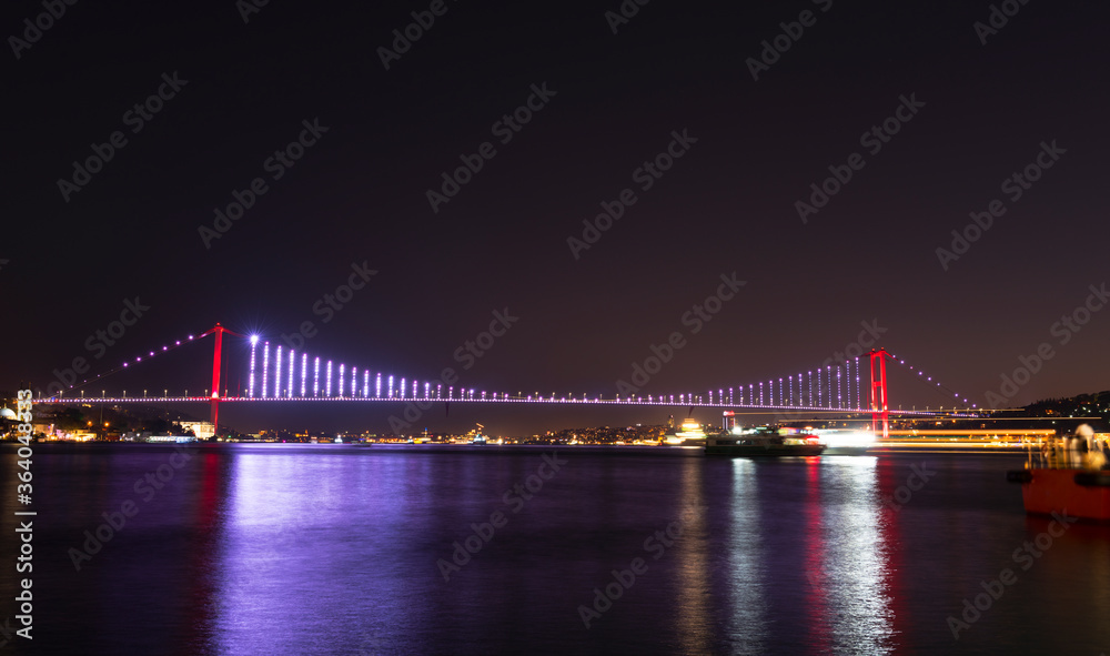 Bosphorus Bridge in Istanbul, Turkey.