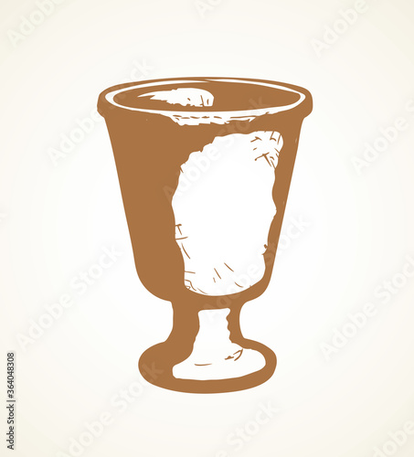 Ancient cup. Vector drawing