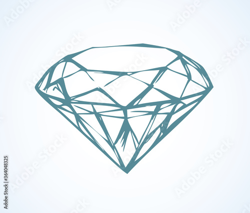 Diamond. Vector sketch