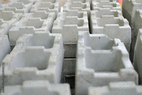 rectangular concrete nano eco block brick. wall bearing structure