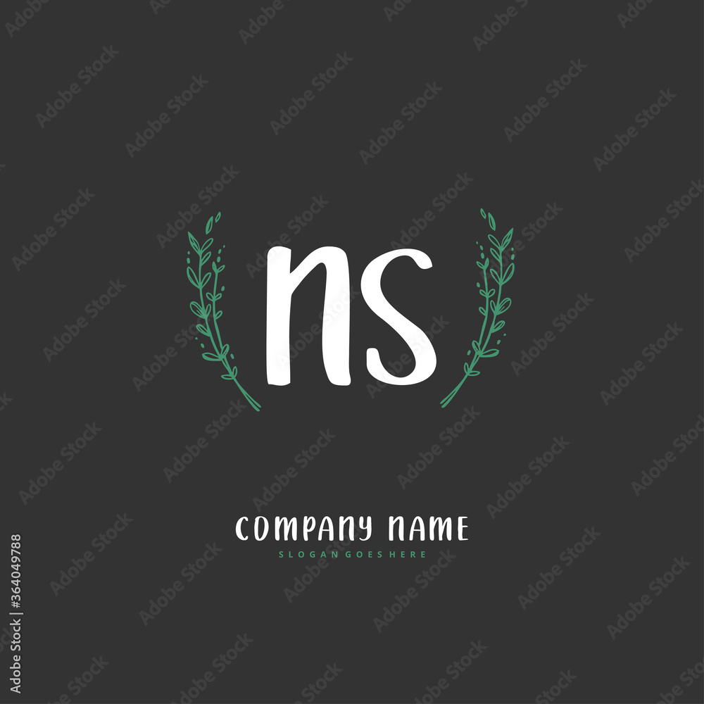 N S NS Initial handwriting and signature logo design with circle. Beautiful design handwritten logo for fashion, team, wedding, luxury logo. N S NS Initial handwriting and signature logo design with circle. Beautiful design handwritten logo for fashion, team, wedding, luxury logo.