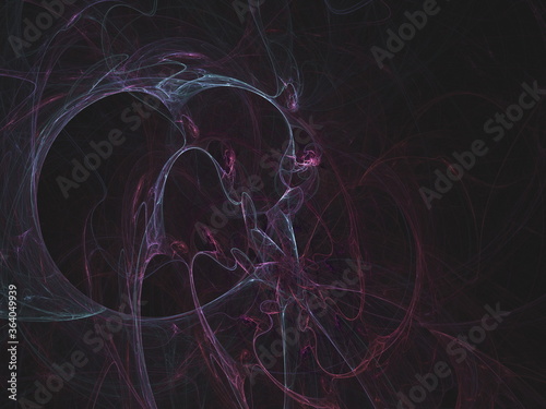 Abstract fractal art background in illustration space geometry. Colorful psychedelic background