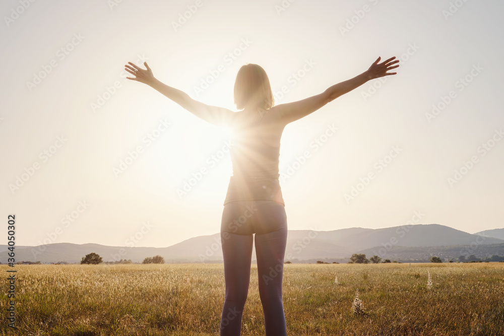 Victory. Feeling positive and full of joy. Victory. Feeling positive and full of joy.